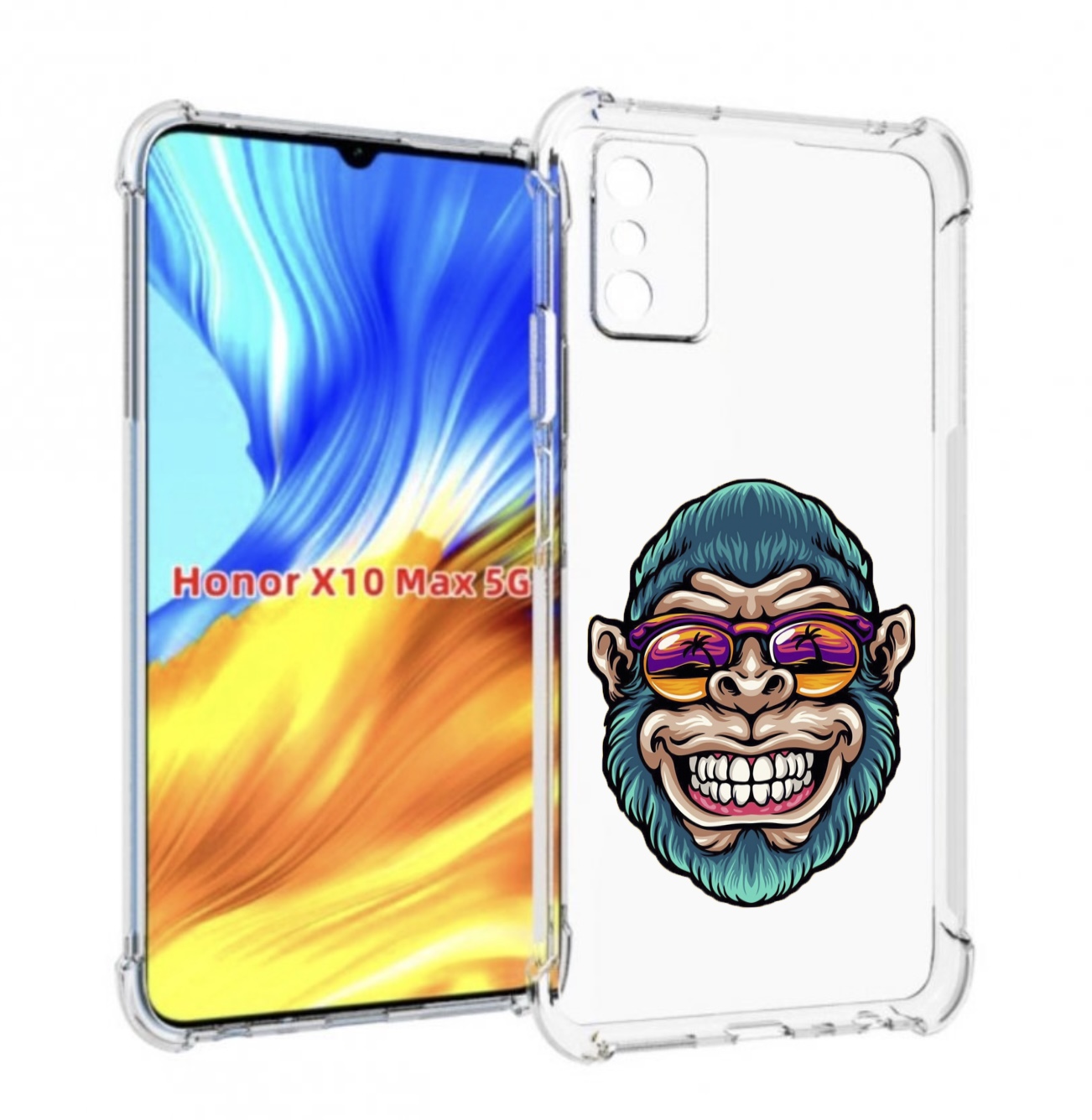 

Чехол MyPads обезьяна улыбается для Honor X10 Max, Прозрачный, Tocco