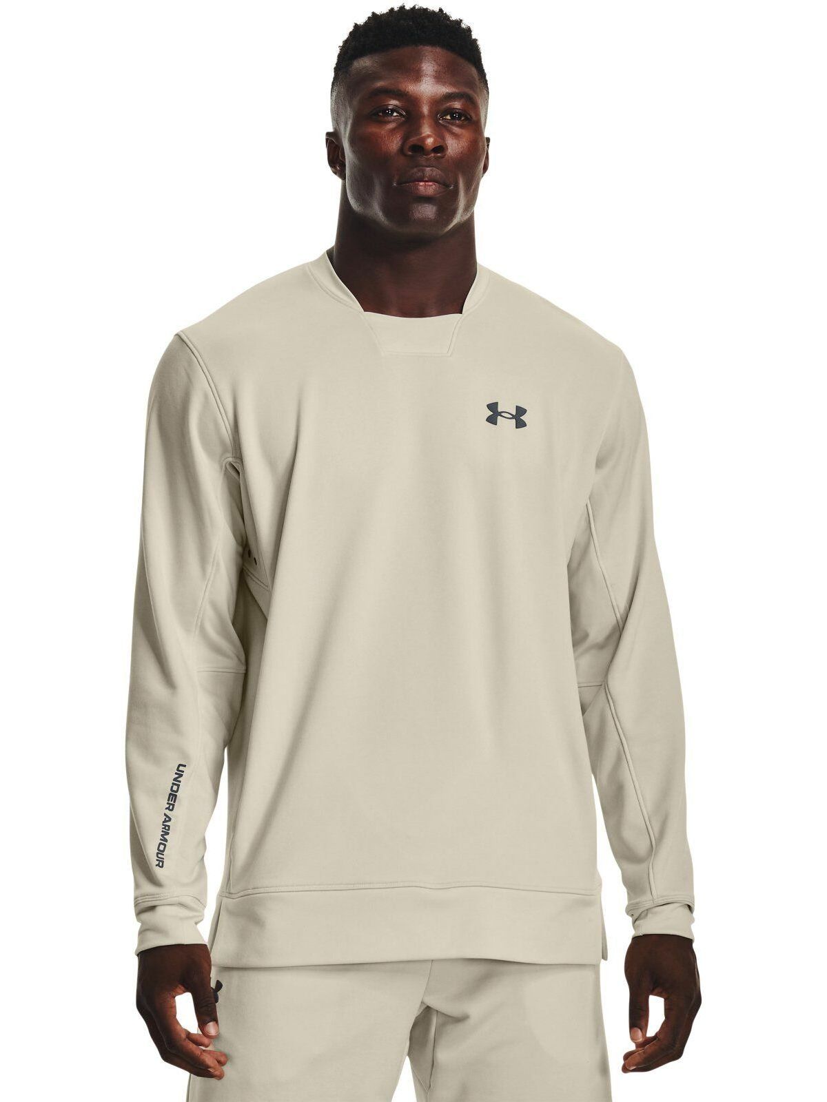 Лонгслив мужской Under Armour Ua Terry Crew бежевый 2XL