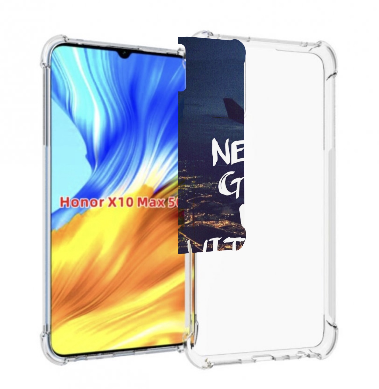 

Чехол MyPads никогда не сдавайся без боя для Honor X10 Max, Прозрачный, Tocco