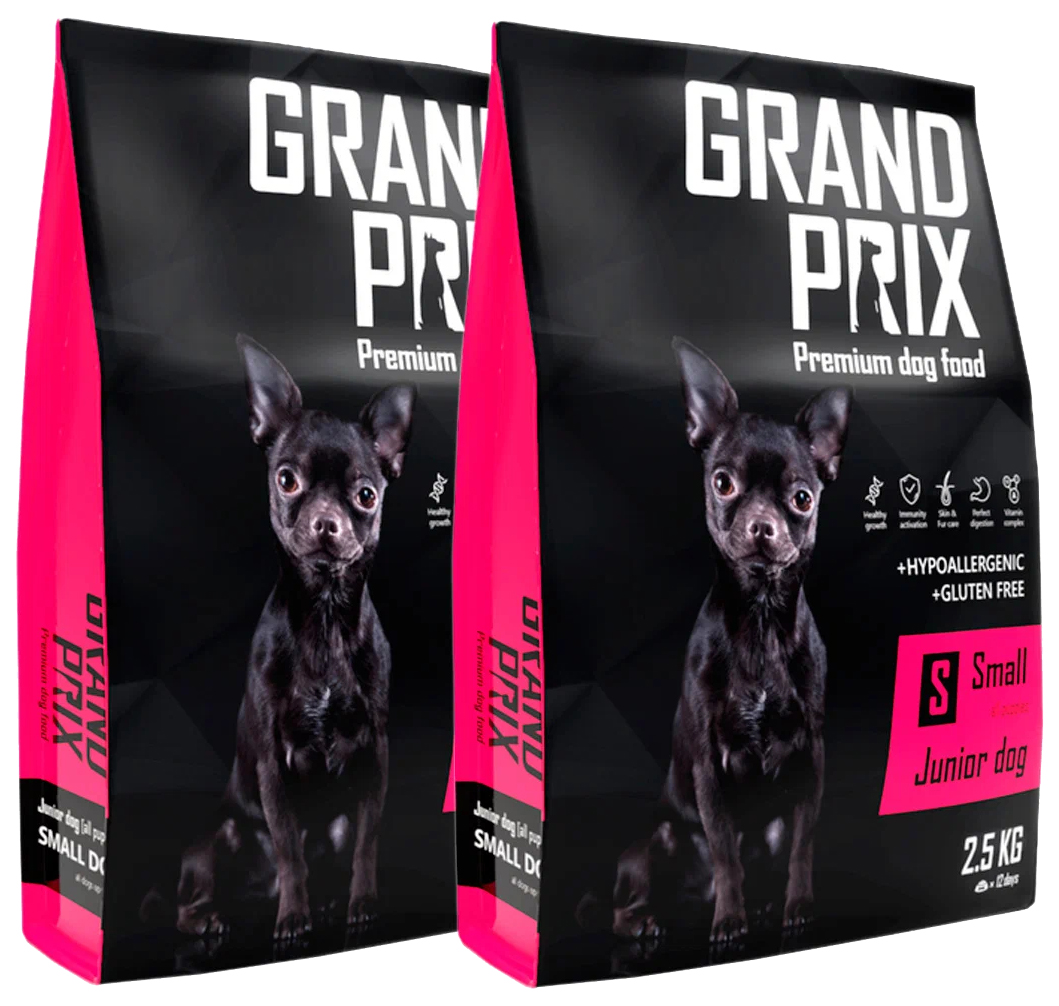 фото Сухой корм для собак маленьких пород grand prix с курицей, 2 шт по 2,5 кг
