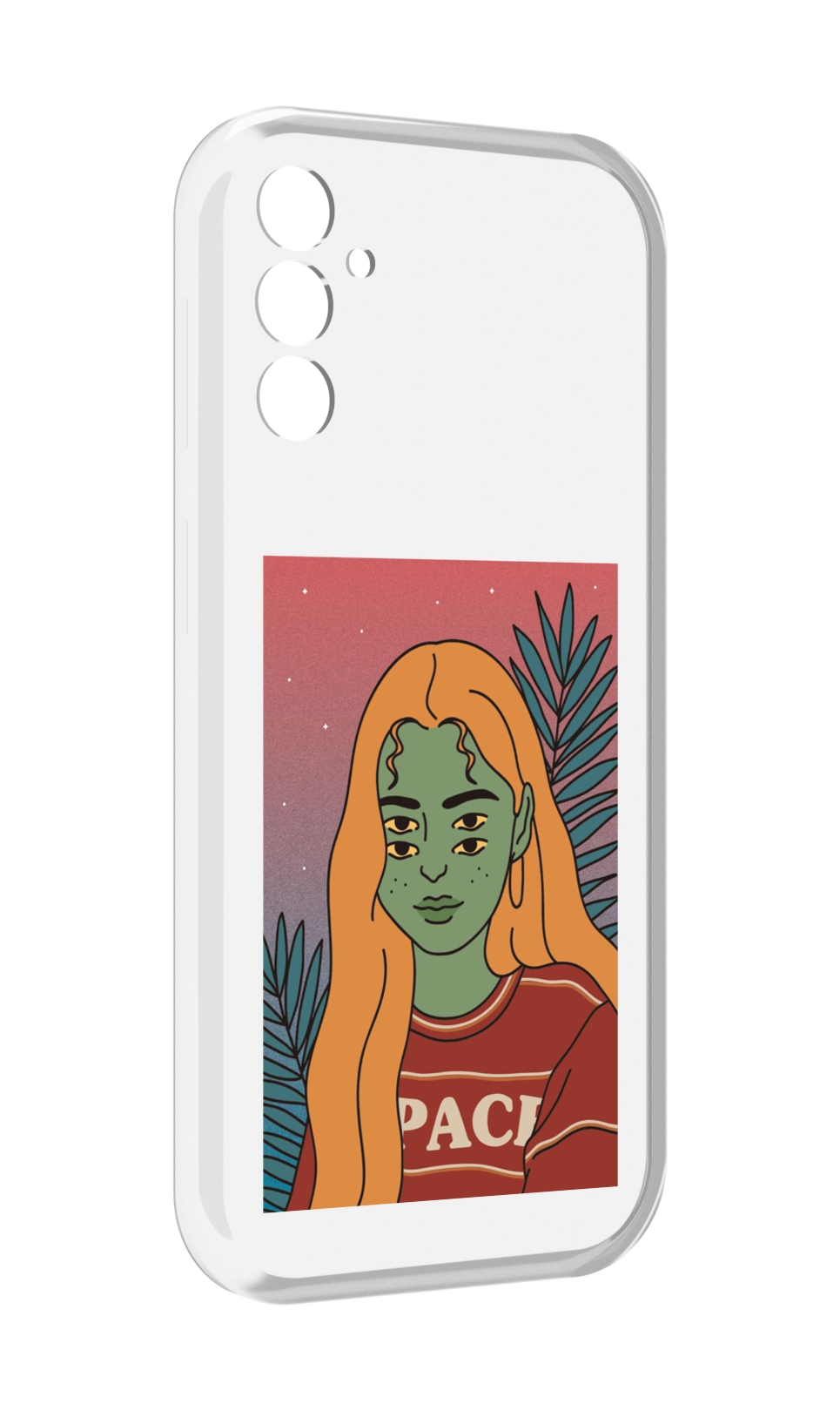 

Чехол MyPads четырехглазая девушка женский для Samsung Galaxy M13, Прозрачный, Tocco