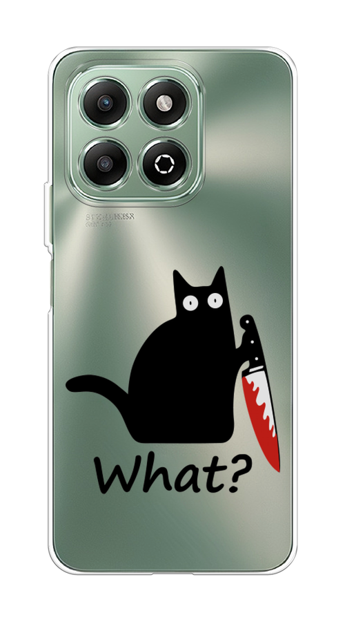

Чехол на Honor X6b "Котик с ножом", Черный;красный, 6124950-1