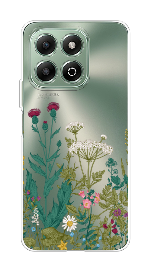 

Чехол на Honor X6b "Дикие полевые цветы", Зеленый;розовый;белый, 6124950-1