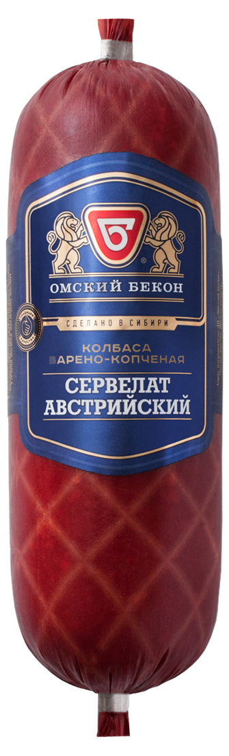 

Колбаса Омский бекон Сервелат Австрийский варено-копченая 400 г