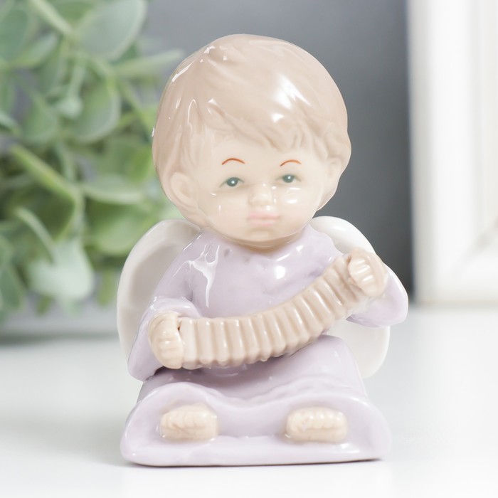 

Фигурка 9305481 Ангелочек с гармошкой 9х5,8х5 см, Фиолетовый