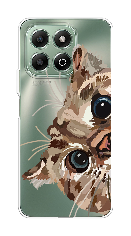

Чехол на Honor X6b "Любопытный кот", Коричневый;синий;черный, 6124950-1