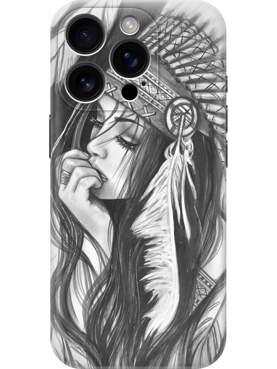 

Силиконовый чехол на Apple iPhone 16 Pro с принтом "Эскиз девушки", Прозрачный;белый;серый;черный, 785197775