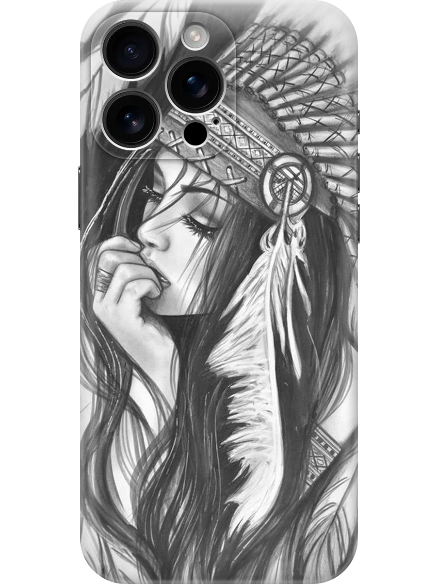

Силиконовый чехол на Apple iPhone 16 Pro Max с принтом "Эскиз девушки", Прозрачный;белый;серый;черный, 785198375