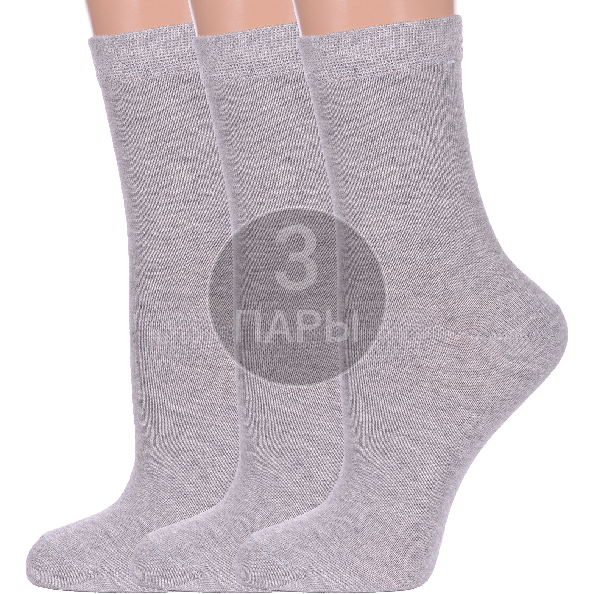 Комплект носков женских Para Socks 3-L1 серых 25, 3 пары