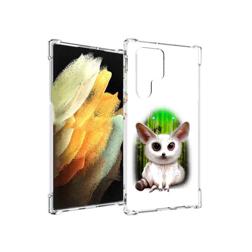 

Чехол MyPads Tocco для Samsung Galaxy S22 Ultra пушистое животное (PT172602.555.560), Прозрачный, Tocco