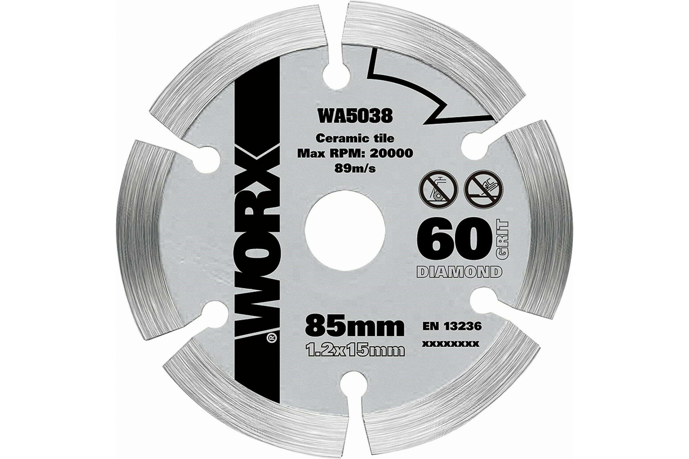 

Диск алмазный сегментный 85х1.2х15 пильный WORX WA5038, WA5038
