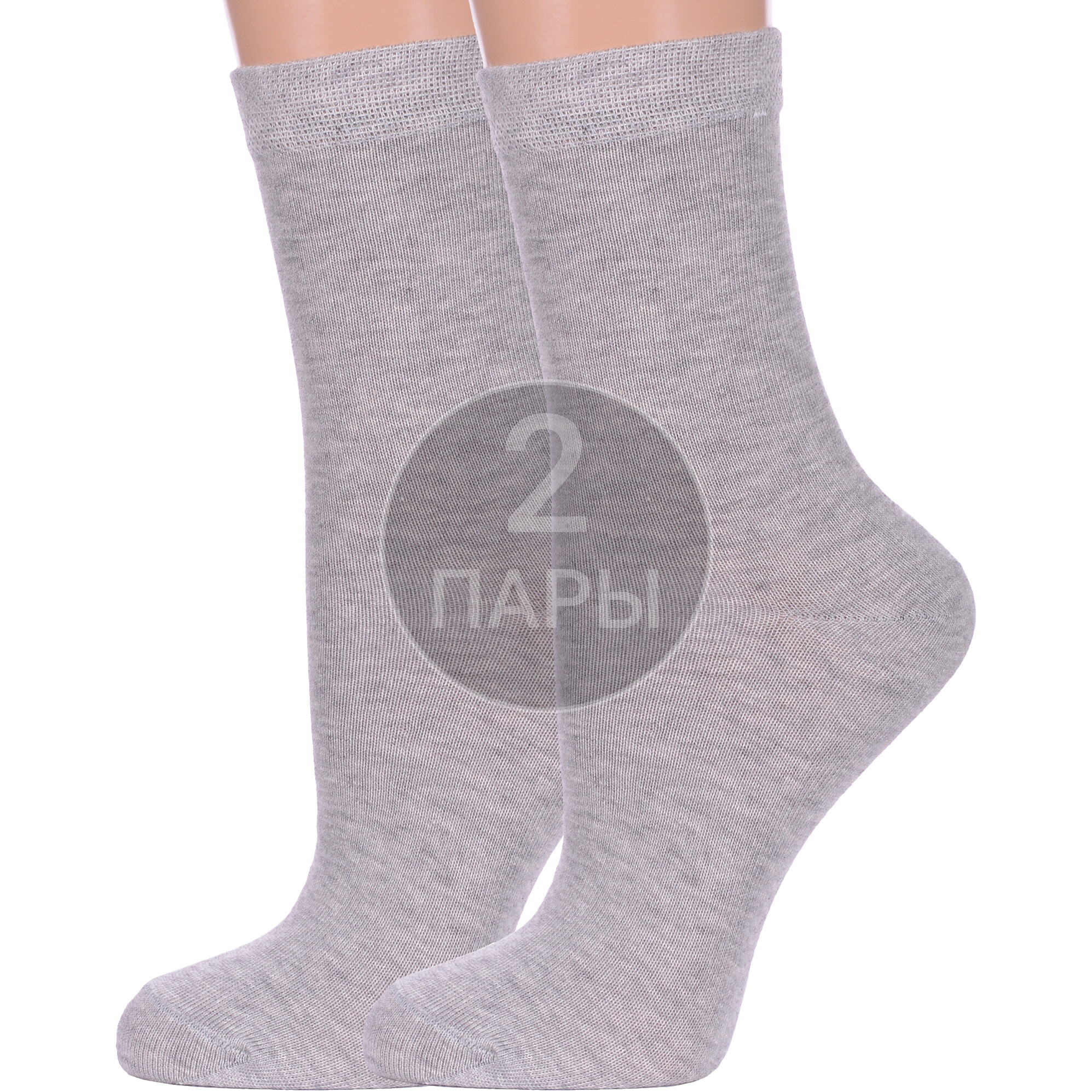 Комплект носков женских Para Socks 2-L1 серых 25, 2 пары