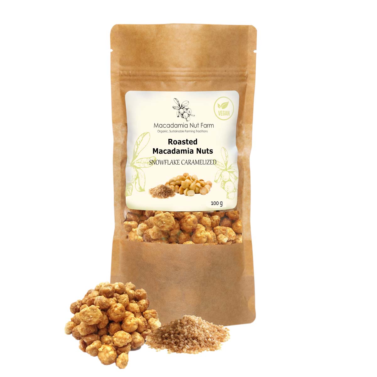 

Орехи Макадамия обжареные карамелизированные Macadamia Nut / 100 гр.
