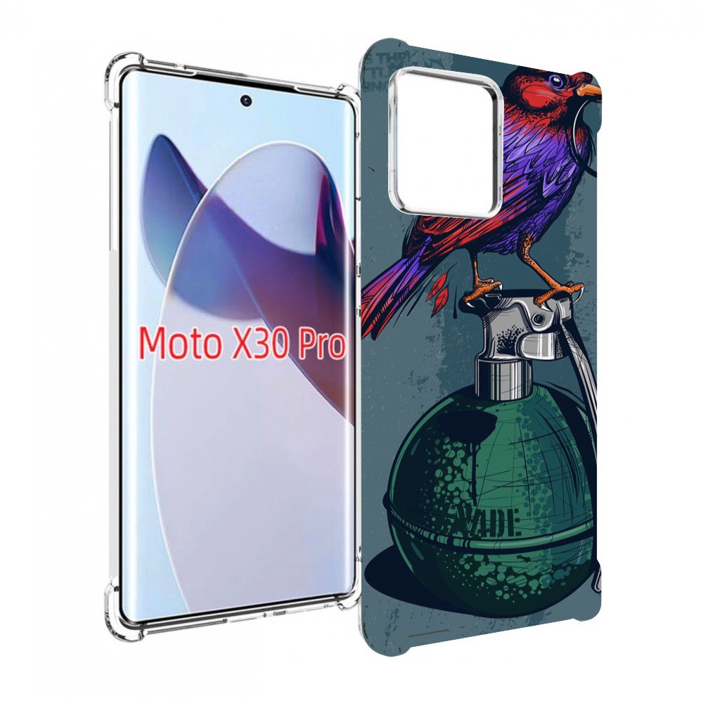 

Чехол MyPads птица с гранатой для Motorola Moto X30 Pro, Прозрачный, Tocco