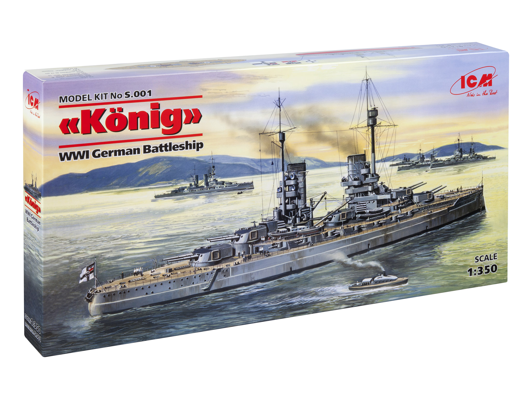 

Сборная модель ICM 1/350 Линейный крейсер "Кениг" S.001
