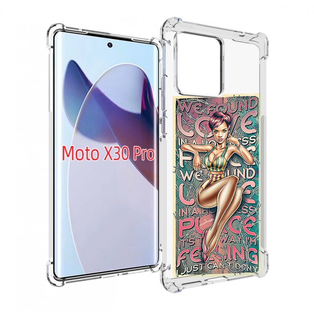 

Чехол MyPads постер-рианна для Motorola Moto X30 Pro, Прозрачный, Tocco