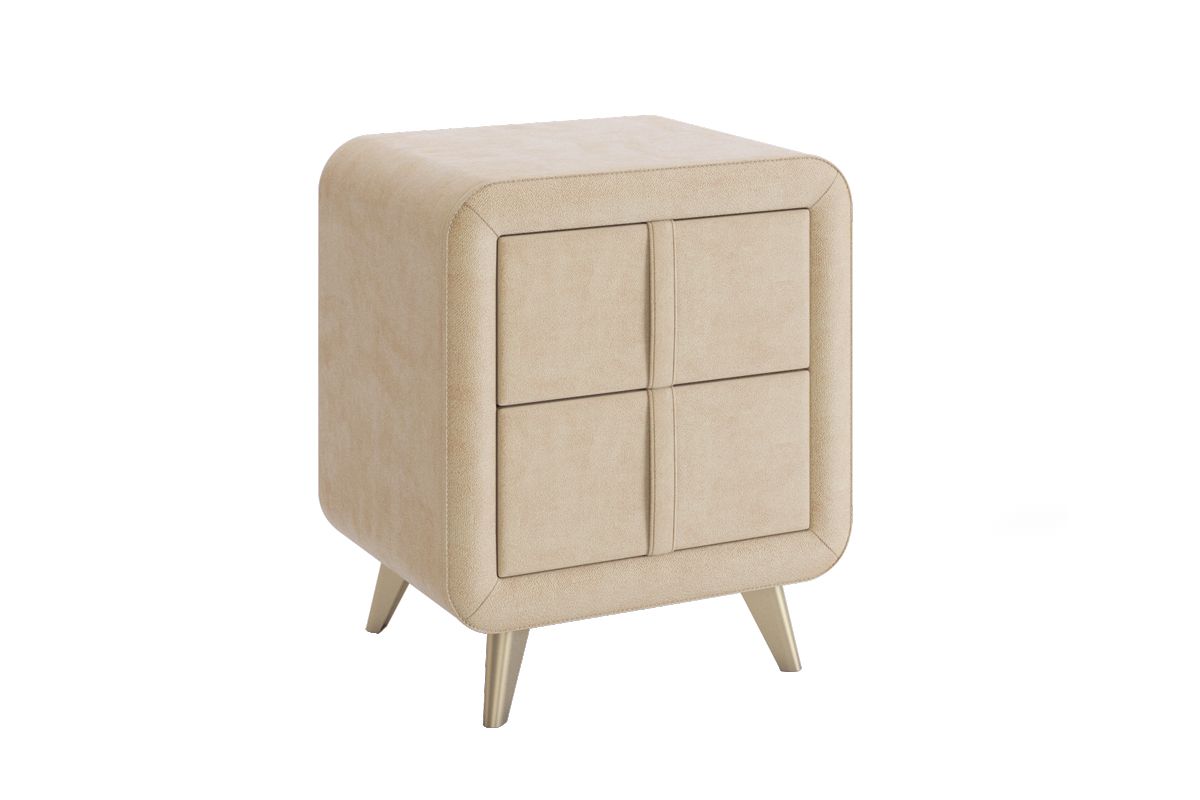Тумба прикроватная КупиДляДома Софи-2 карамель велюр
