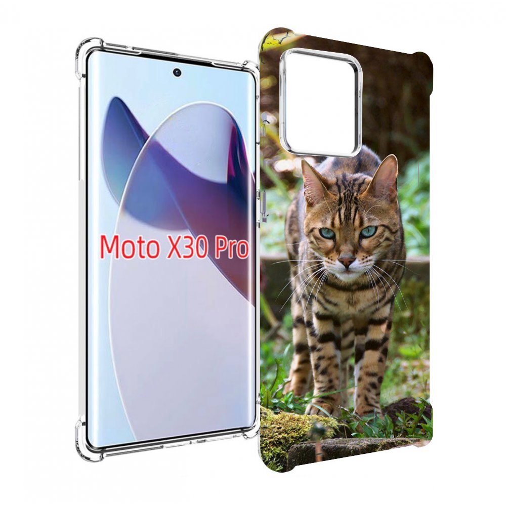 

Чехол MyPads порода кошка бенгальская для Motorola Moto X30 Pro, Прозрачный, Tocco