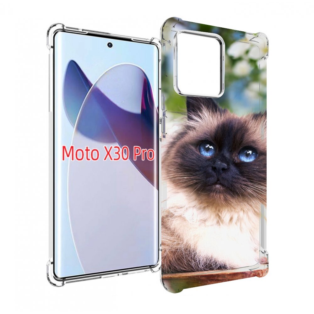 

Чехол MyPads порода кошка Бирман для Motorola Moto X30 Pro, Прозрачный, Tocco