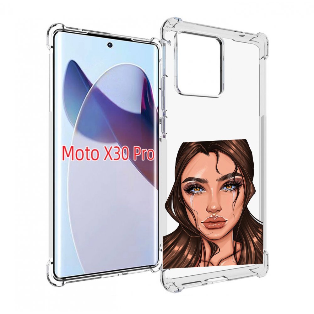 

Чехол MyPads плачущая-девушка женский для Motorola Moto X30 Pro, Прозрачный, Tocco