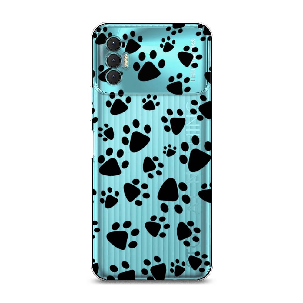 

Чехол Awog на Tecno Spark 8P "Лапки черные", Разноцветный, 301450-2