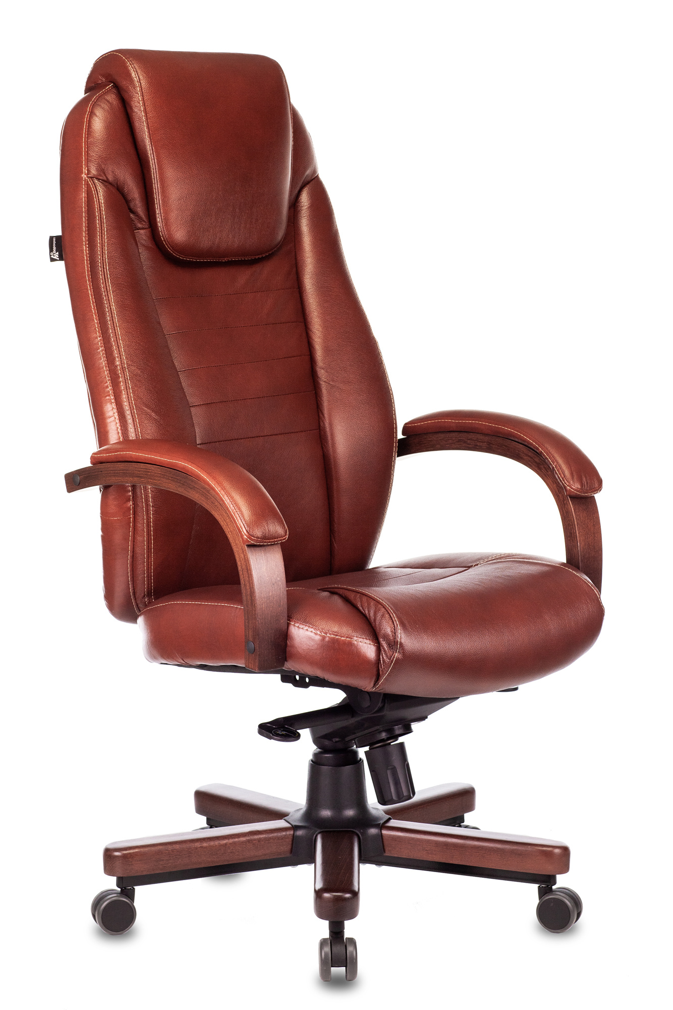 Кресло руководителя Бюрократ T-9923WALNUT светло-коричневый Leather Eichel