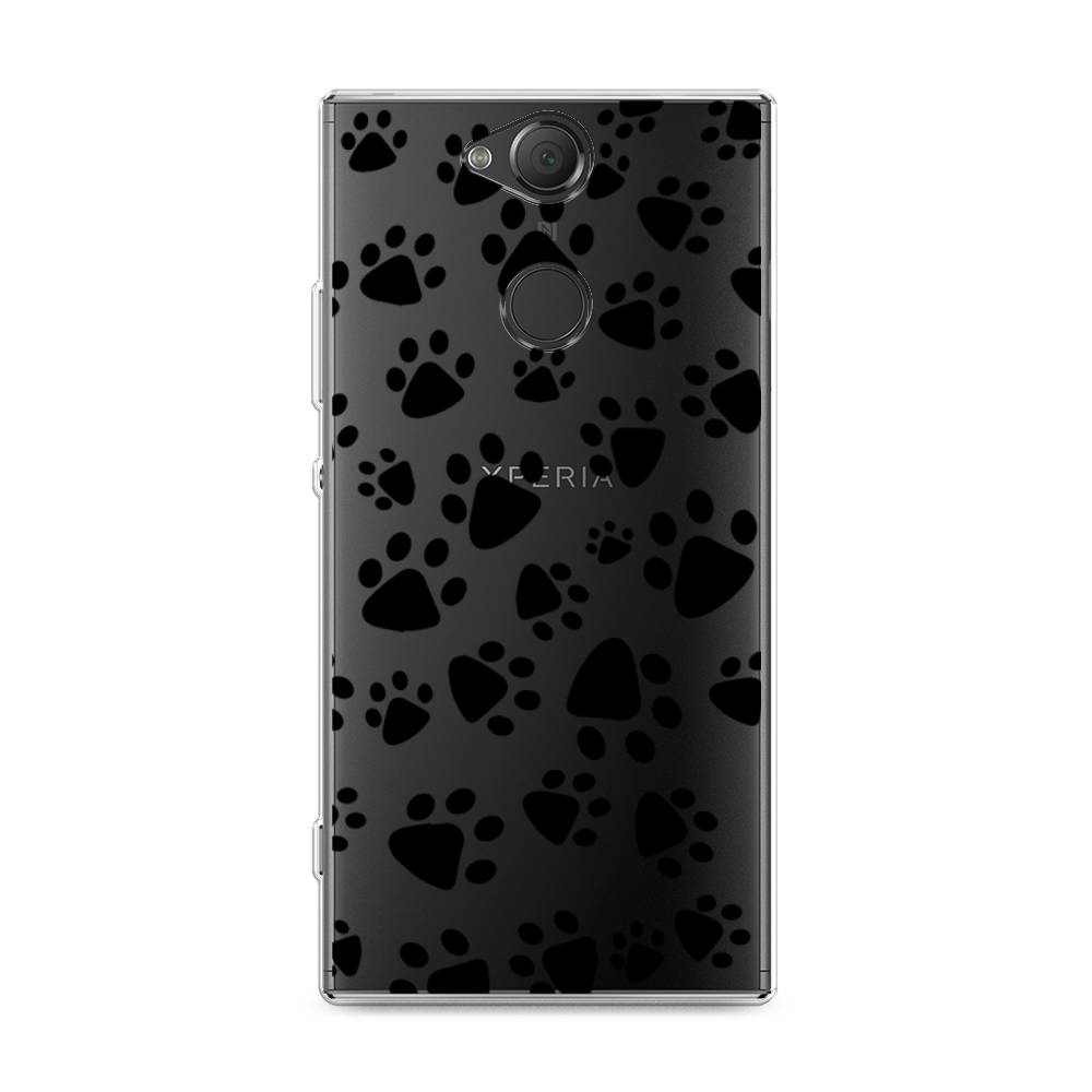 

Чехол Awog на Sony Xperia XA2 Plus "Лапки черные", Разноцветный, 53550-2