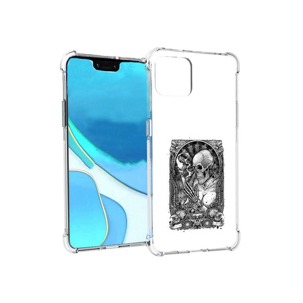 

Чехол MyPads Tocco для Google Pixel 4 XL девушка скелет, Прозрачный, Tocco