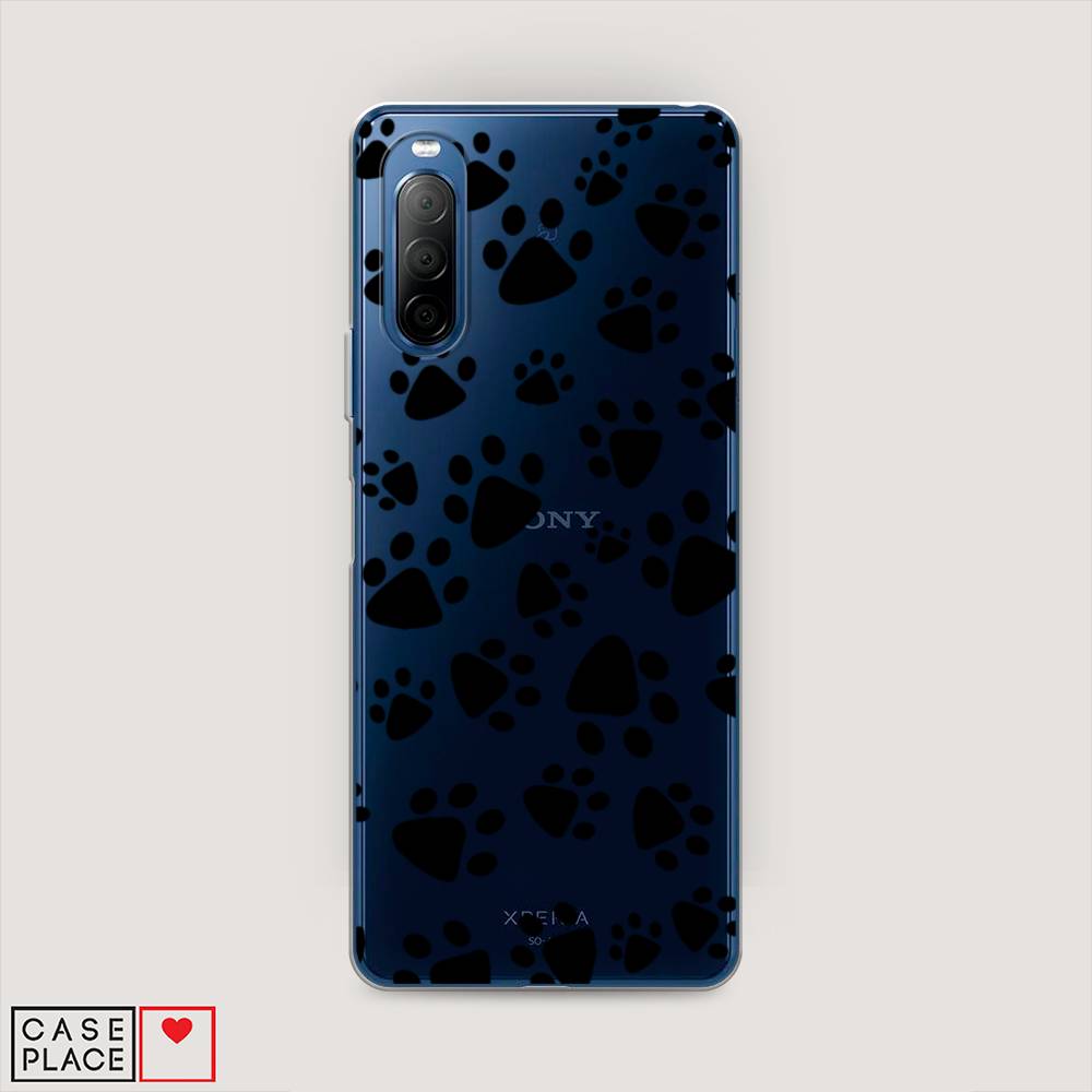 

Чехол Awog на Sony Xperia 10 II "Лапки черные", Разноцветный, 54650-2