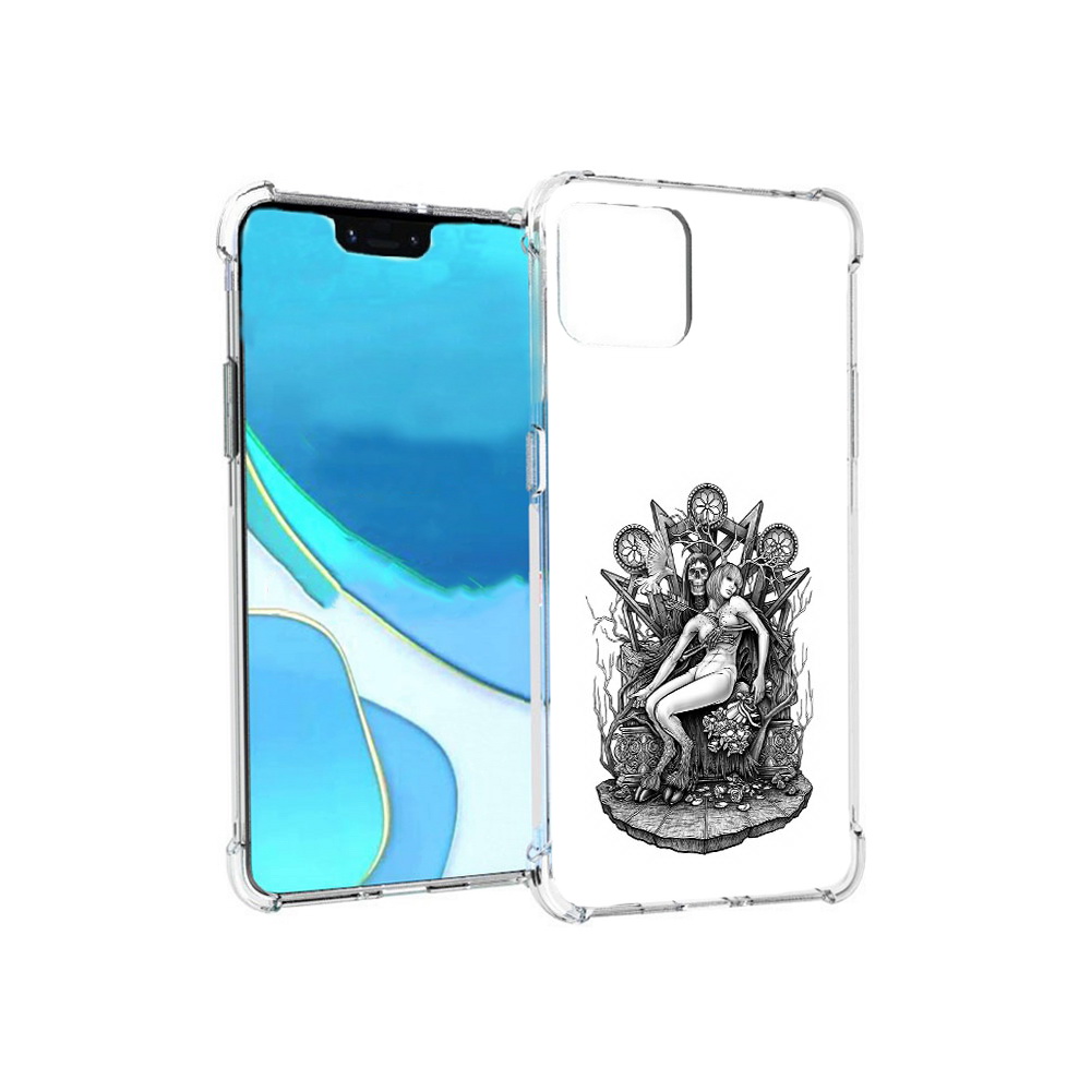 

Чехол MyPads Tocco для Google Pixel 4 XL девушка на троне, Прозрачный, Tocco