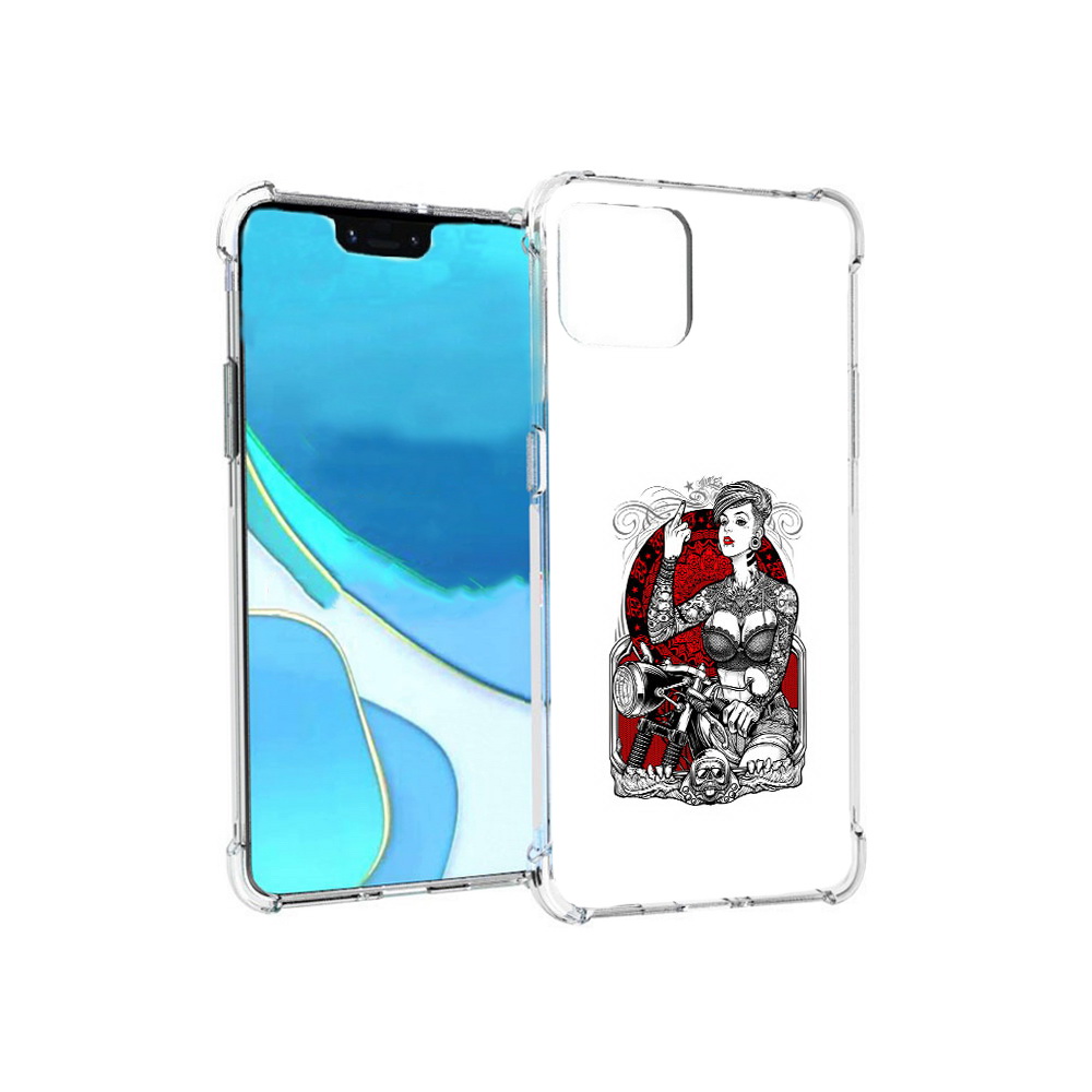 

Чехол MyPads Tocco для Google Pixel 4 XL девушка на мотоцикле, Прозрачный, Tocco