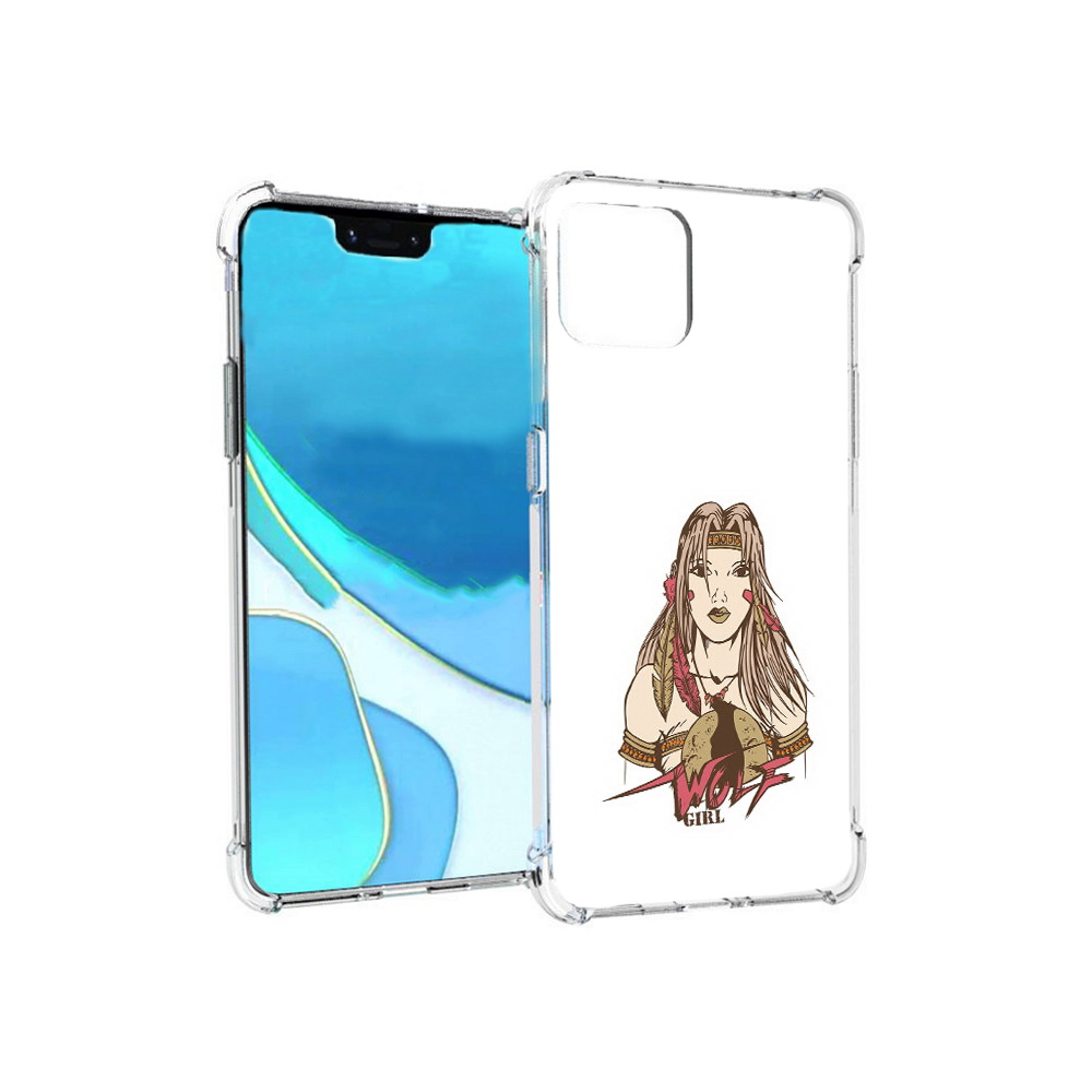 

Чехол MyPads Tocco для Google Pixel 4 XL девушка волк, Прозрачный, Tocco