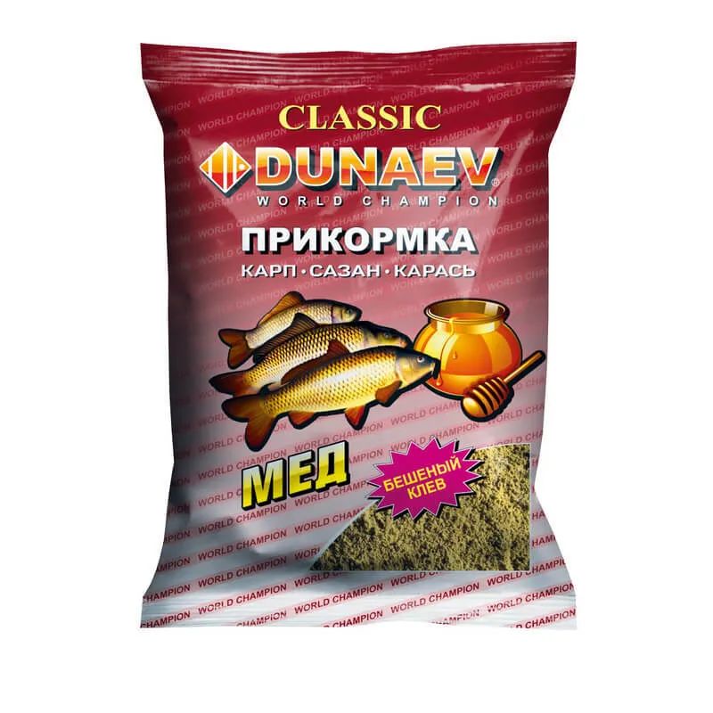 

Прикормка DUNAEV КЛАССИКА, 0,9 кг Карп Мед FLS030, Коричневый, КЛАССИКА