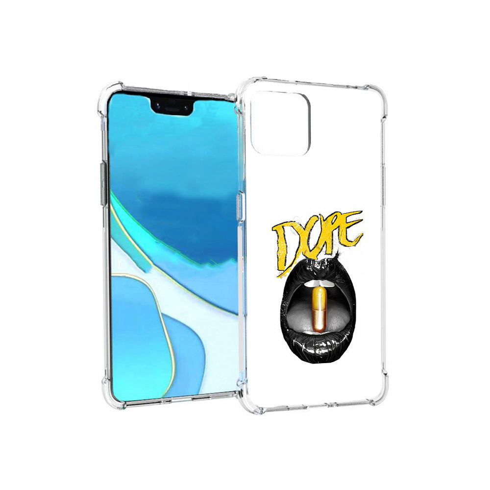 

Чехол MyPads Tocco для Google Pixel 4 XL губы, Прозрачный, Tocco