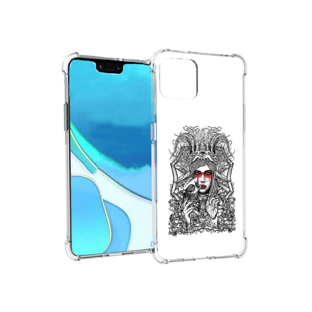 

Чехол MyPads Tocco для Google Pixel 4 XL грусная девушка, Прозрачный, Tocco