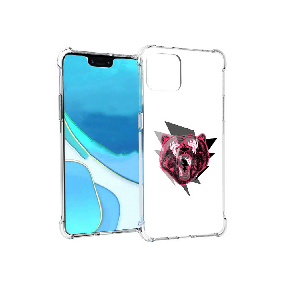 

Чехол MyPads Tocco для Google Pixel 4 XL грозовой медведь, Прозрачный, Tocco