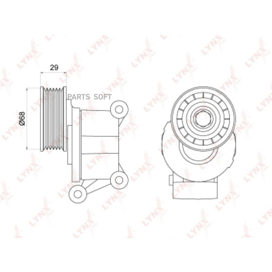 

Натяжитель с роликом / приводной подходит для FORD Focus II 1.8-2.0 04 / C-Max 1.8-2.0 03,