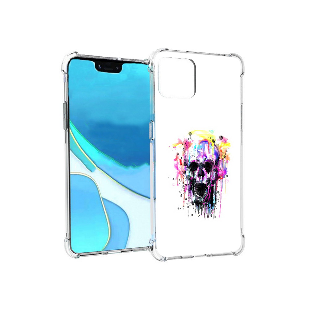 

Чехол MyPads Tocco для Google Pixel 4 XL граффити череп, Прозрачный, Tocco
