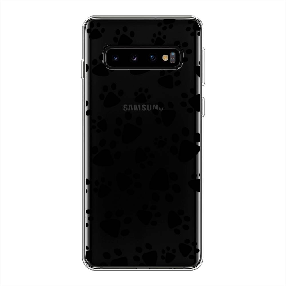 

Чехол Awog на Samsung Galaxy S10 Plus "Лапки черные", Разноцветный, 27150-2