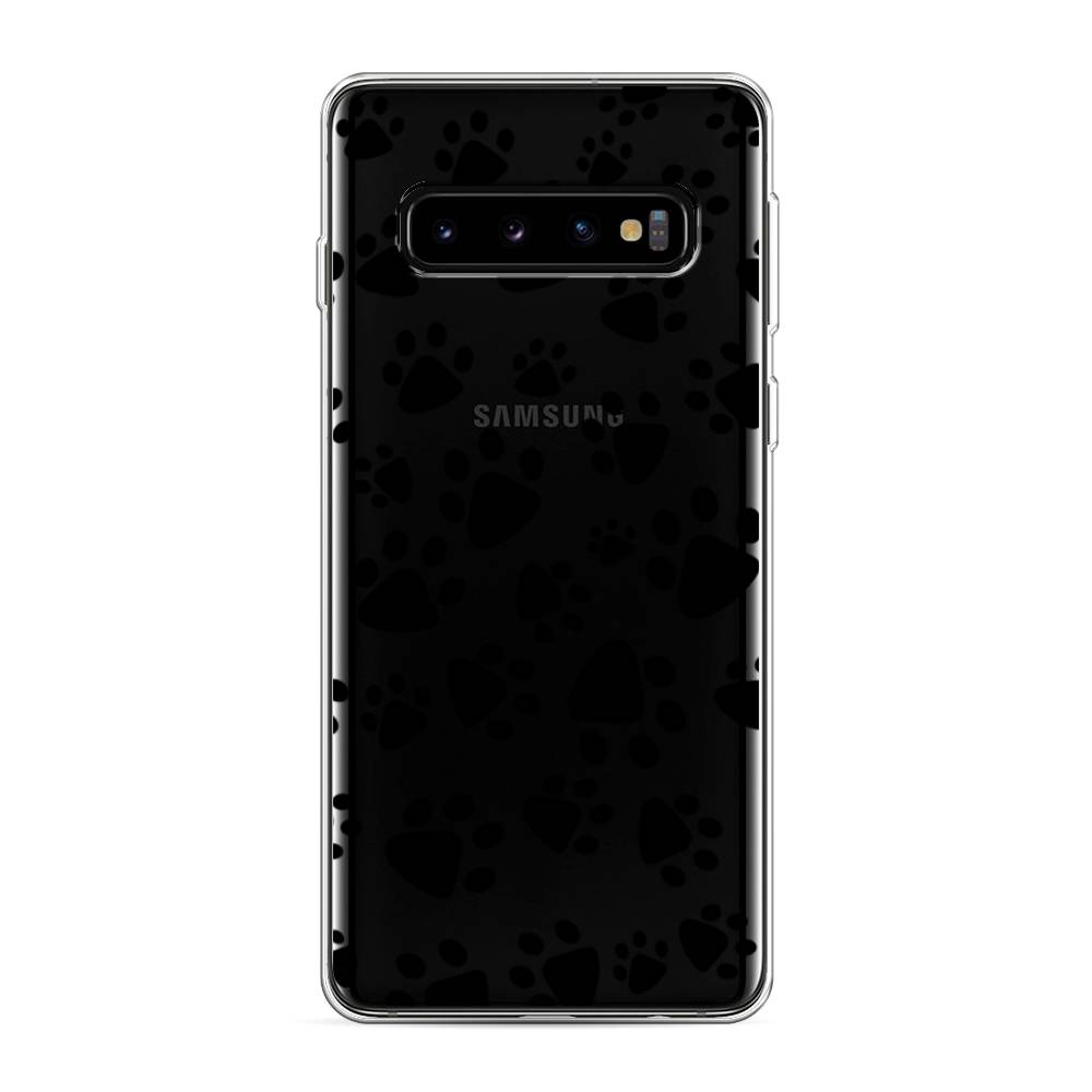 фото Силиконовый чехол "лапки черные" на samsung galaxy s10 awog