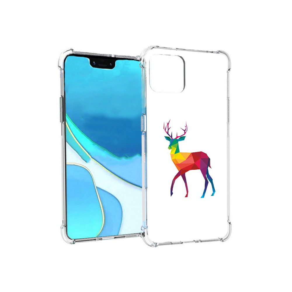 

Чехол MyPads Tocco для Google Pixel 4 XL геометрический олень, Прозрачный, Tocco