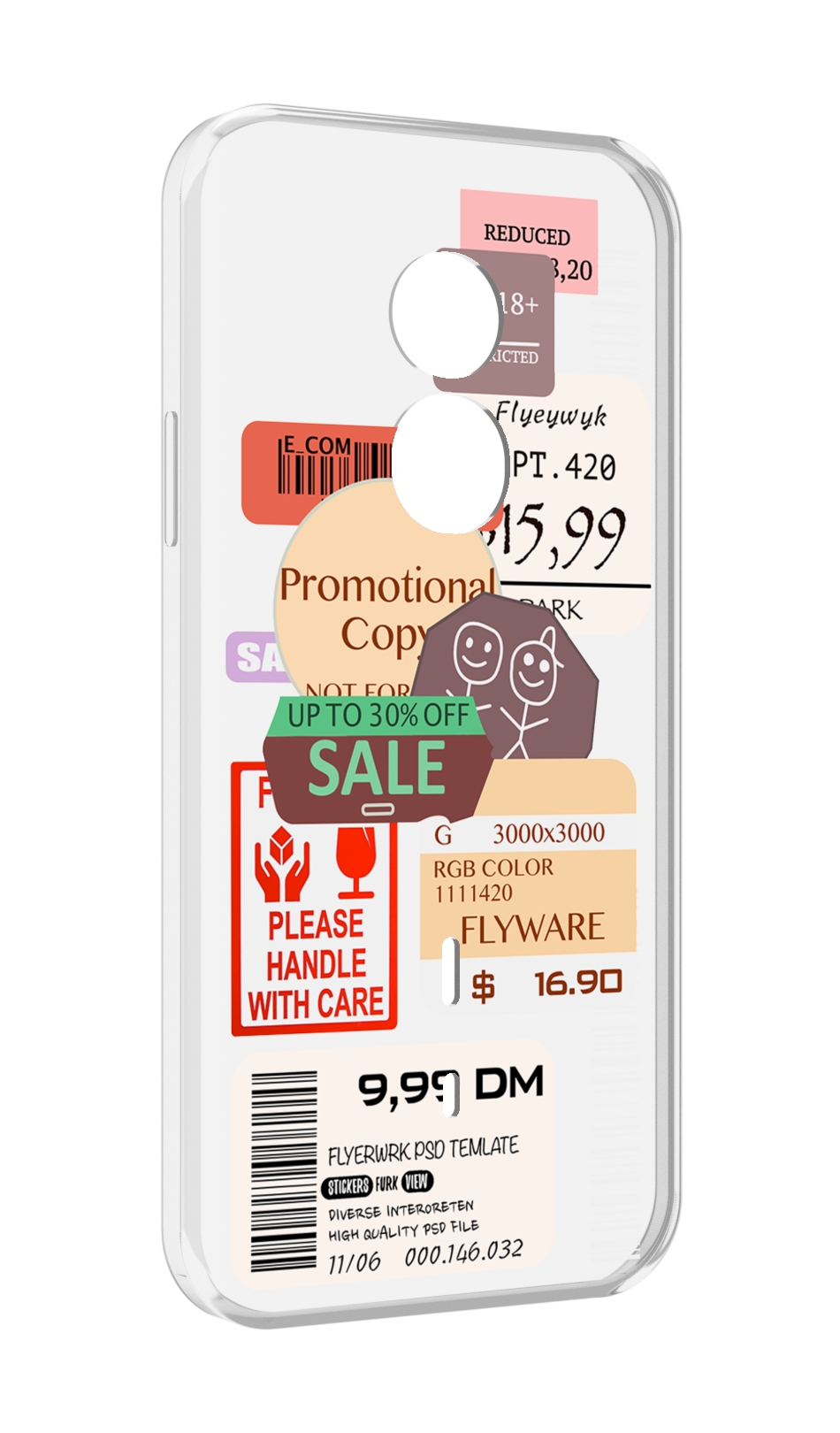 

Чехол MyPads скидочные-купоны-принт для Doogee S51, Прозрачный, Tocco