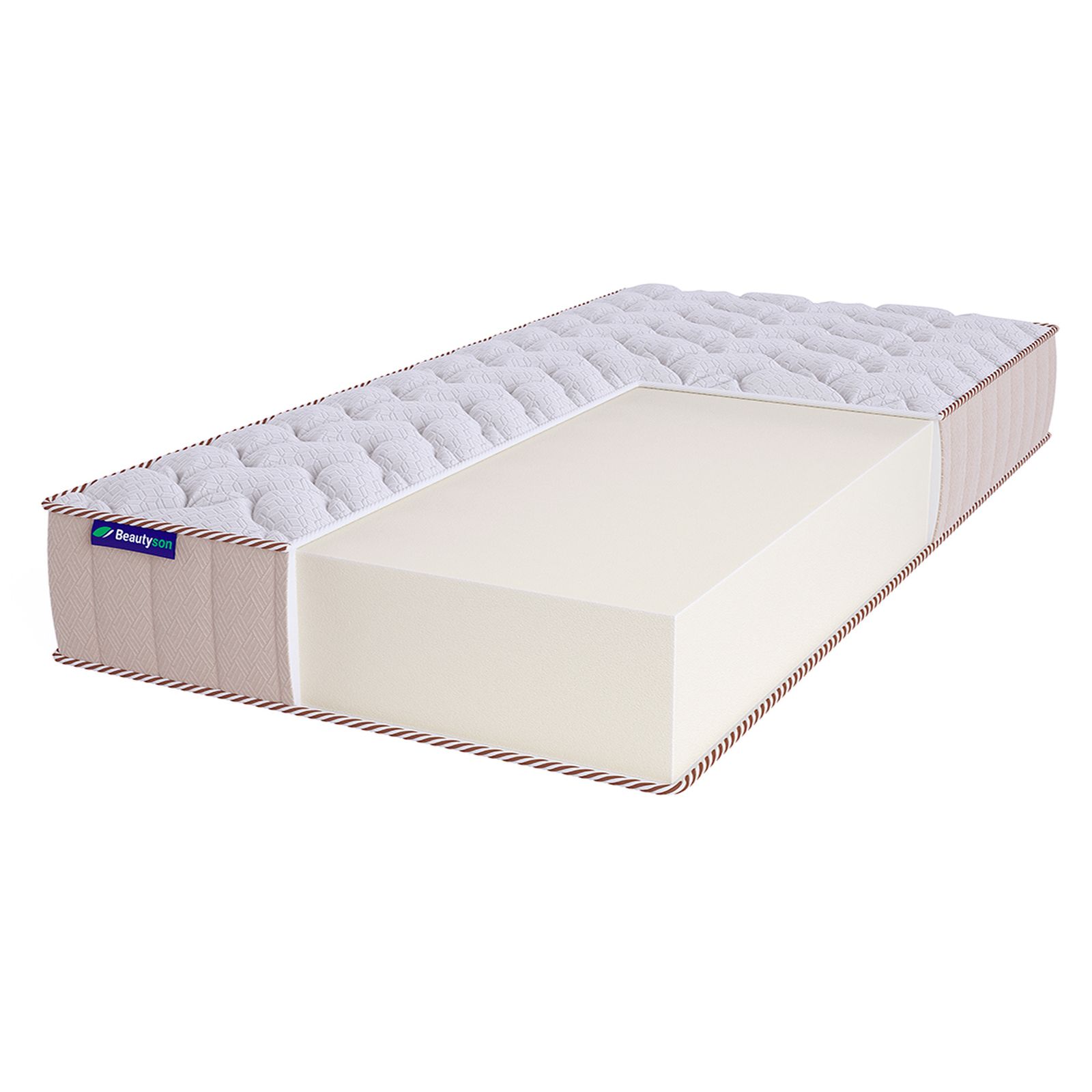 

Матрас двуспальный / BeautySon Roll FOAM 21 LUX / Бесклеевой / 140x200 / 21 см, Белый, Roll Foam 21 Lux