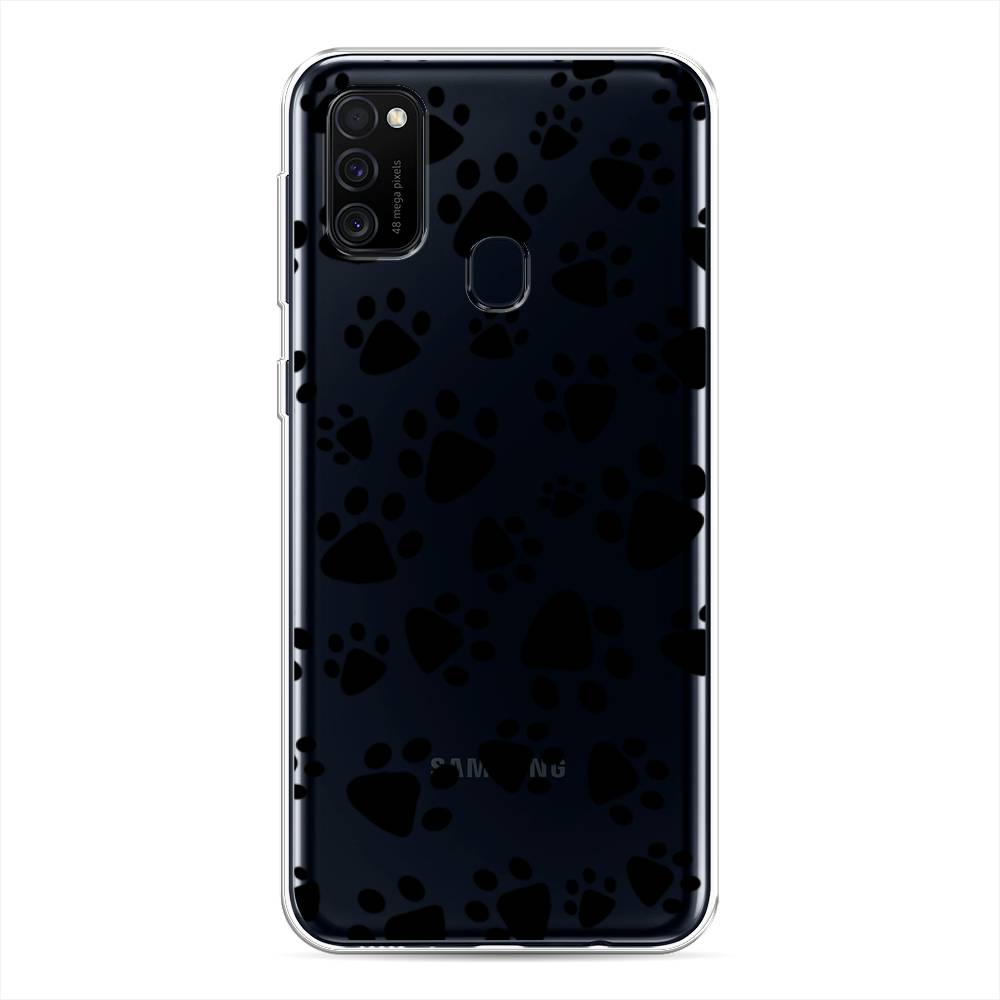

Чехол Awog на Samsung Galaxy M21/M30s "Лапки черные", Разноцветный, 29750-2