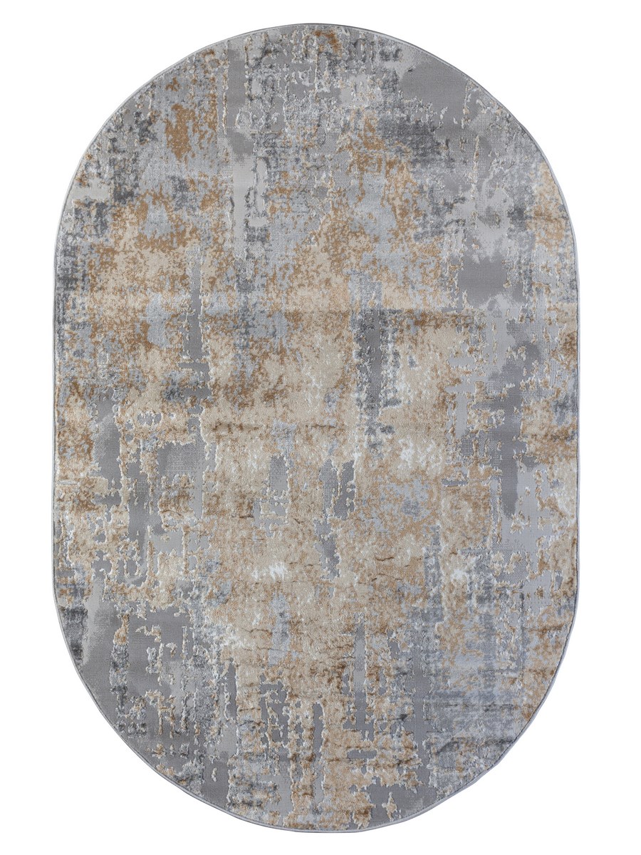 фото Ковер lara 4617a овальный серый 200х300 sofia rugs