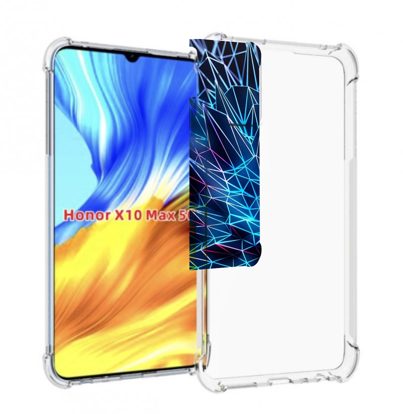 

Чехол MyPads неоновая-абстракция для Honor X10 Max, Прозрачный, Tocco