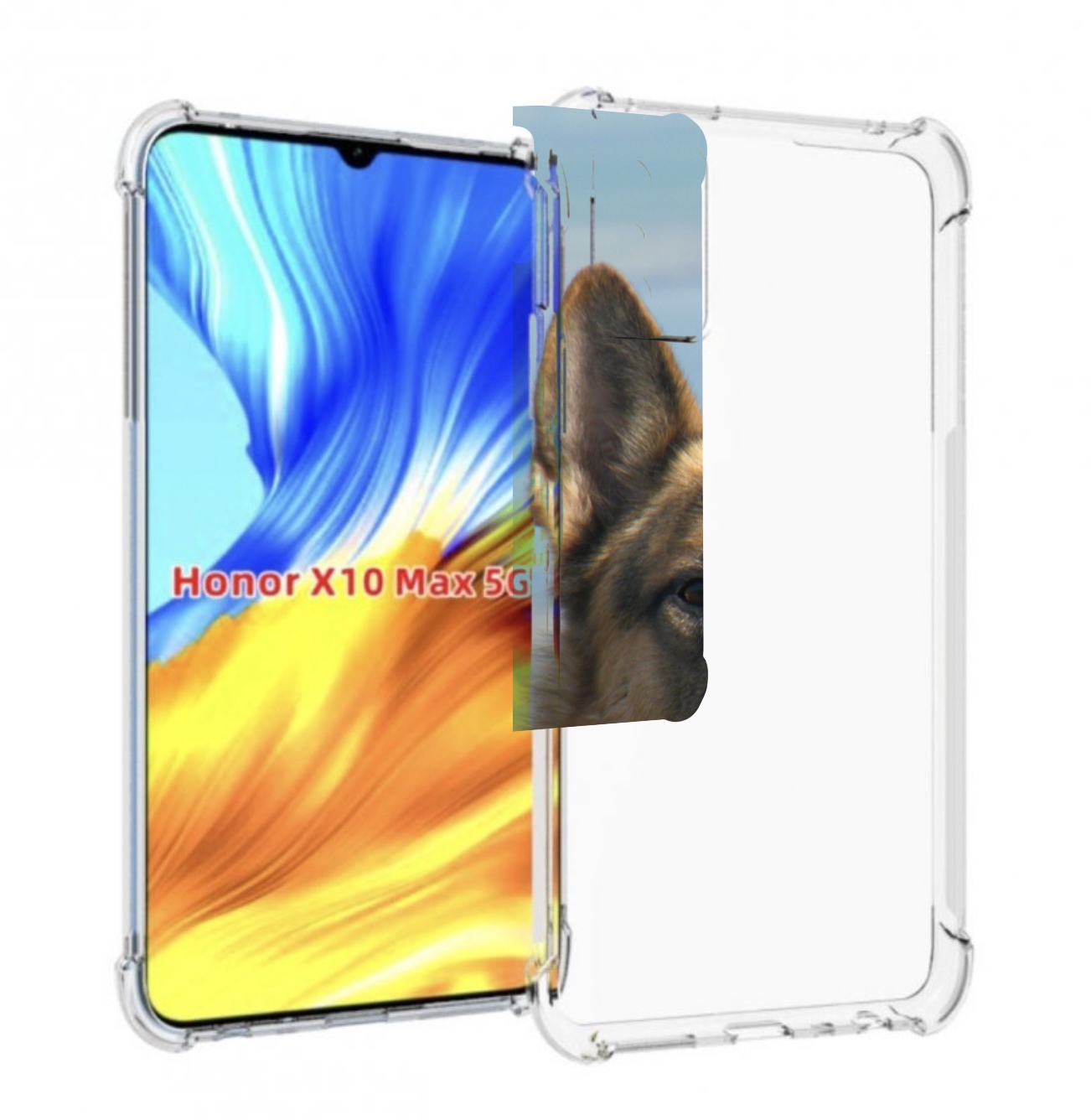 

Чехол MyPads немецкая овчарка для Honor X10 Max, Прозрачный, Tocco