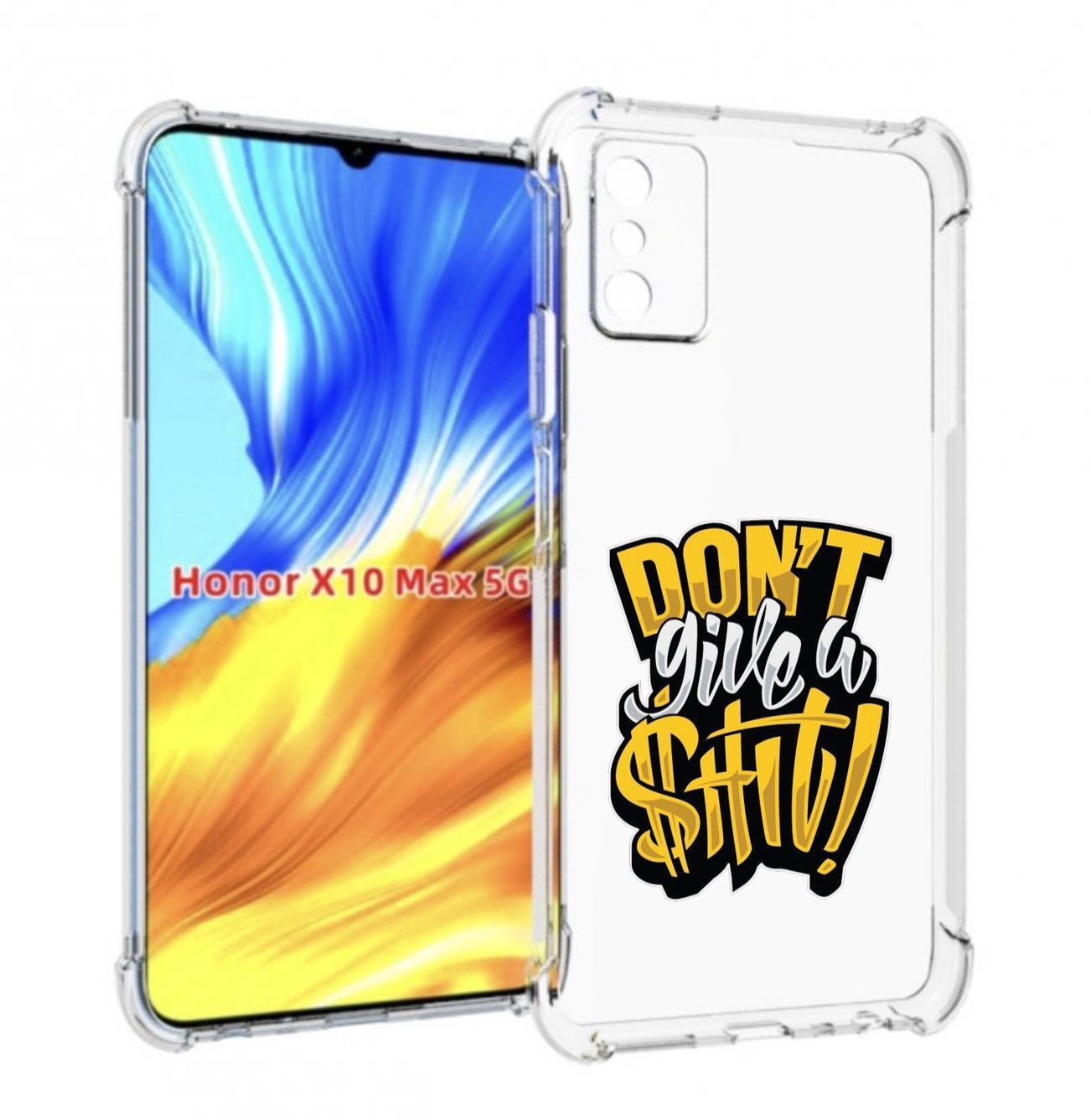 

Чехол MyPads не давай шит для Honor X10 Max, Прозрачный, Tocco
