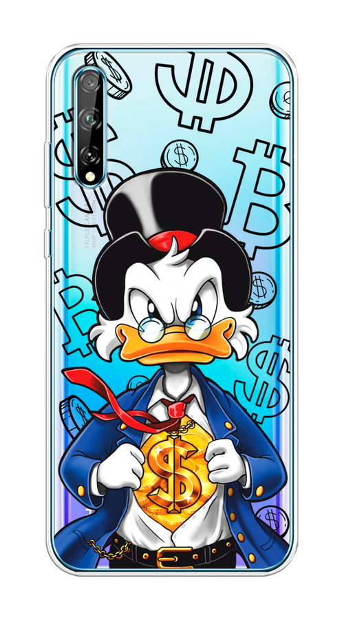 

Чехол на Huawei Y8p/P Smart S "Scrooge Goldman", Черный;белый;синий, 6103550-1