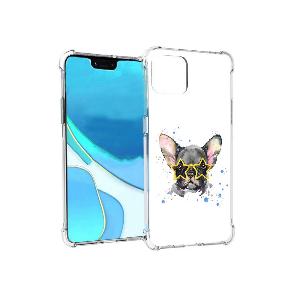 

Чехол MyPads Tocco для Google Pixel 4 XL буля в очках, Прозрачный, Tocco